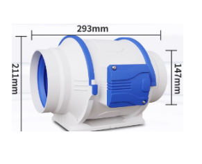Tubular Mix Flow In Line Fan