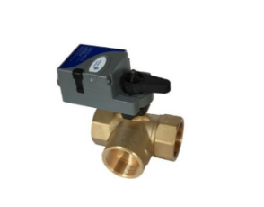 3 Way Motorized Modulating Threaded Brass Ball Valve