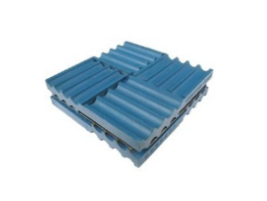 Crossed Double Ribbed Vibration Isolation Rubber Pad
