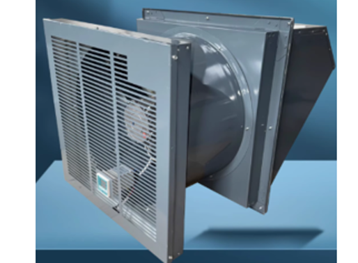 Thermostatic wall-mounted axial flow fan